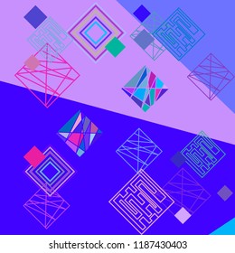 abstract geometric background with colored rhombuses vector
