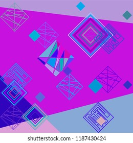 abstract geometric background with colored rhombuses vector