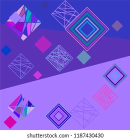 abstract geometric background with colored rhombuses vector
