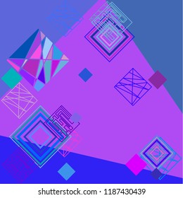 abstract geometric background with colored rhombuses vector