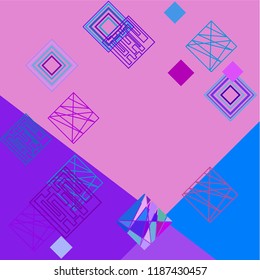 abstract geometric background with colored rhombuses vector