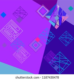 abstract geometric background with colored rhombuses vector