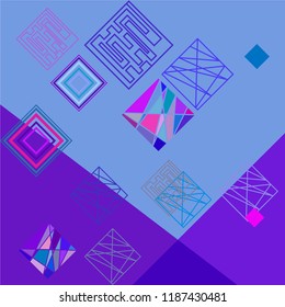 abstract geometric background with colored rhombuses vector