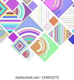 abstract geometric background with abstract colored rhombuses and lines, vector