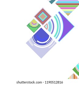 abstract geometric background with abstract colored rhombuses and lines, vector