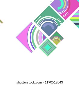 abstract geometric background with abstract colored rhombuses and lines, vector