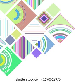 abstract geometric background with abstract colored rhombuses and lines, vector