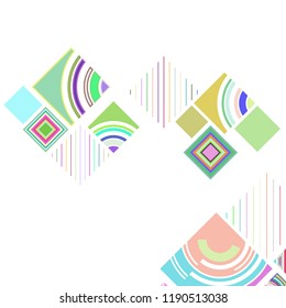 abstract geometric background with abstract colored rhombuses and lines, vector