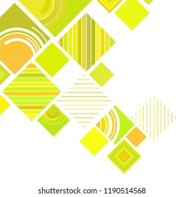 abstract geometric background with abstract colored rhombuses and lines, vector
