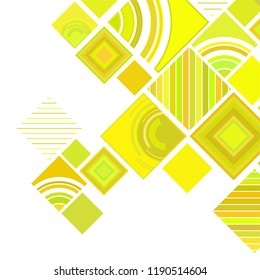 abstract geometric background with abstract colored rhombuses and lines, vector