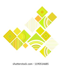 abstract geometric background with abstract colored rhombuses and lines, vector