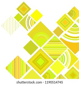 abstract geometric background with abstract colored rhombuses and lines, vector