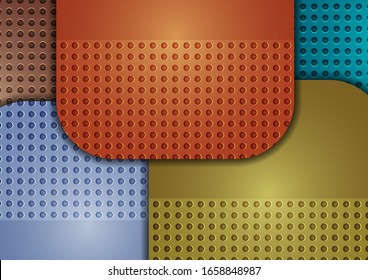 Abstract geometric background, colored round squares form a banner. Modern template for business brochure, flyer, presentation or web design layout. Vector illustration