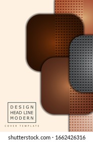 Abstract geometric background, colored round squares form a banner. Modern template for business brochure, flyer, presentation or web design layout. Vector illustration