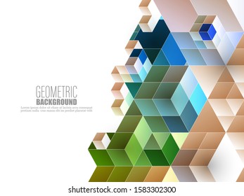 
Abstract geometric background. Colored geometric shapes. Mosaic.