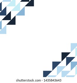 Abstract geometric background with colored triangles in the corners. Can be used as poster, banner, border, background, Wallpaper, card, print and etc. Eps10 vector.