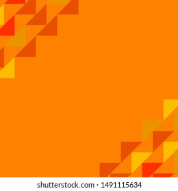 Abstract geometric background with colored triangles in the corners. Can be used as poster, banner, border, background, Wallpaper, card, print and etc. Eps10 vector.