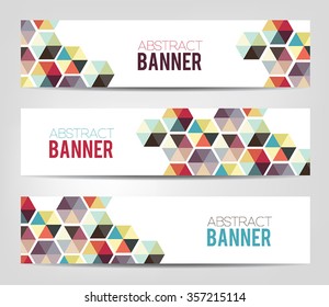 Abstract geometric background - colorful banners with geometric shapes.
