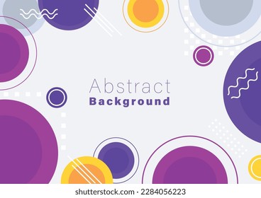 abstract geometric background, colorful geometric circle shape elements on grey background, vector illusttration minimal theme template for backdrop, social media, web sites, banner.