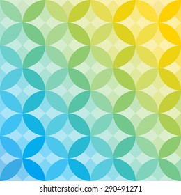 Abstract geometric background of colorful circles and triangles