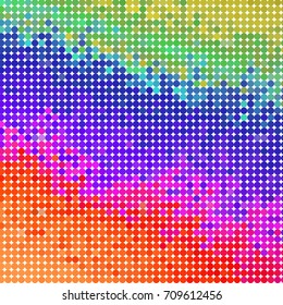 Abstract geometric background with colorful circles. Halftone effect. Vector illustration. Eps 10