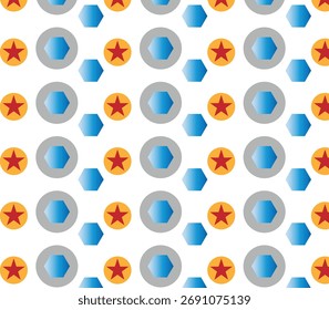 Abstract geometric background with colorful circular pattern and glossy 3D texture.