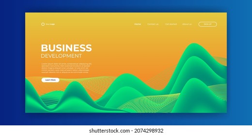 Abstrakter geometrischer Hintergrund, bunter kreativer Hintergrund, moderner Landing Page Concept Vektor.