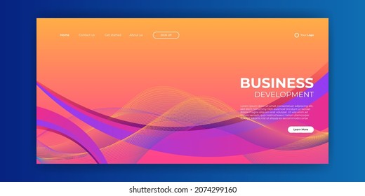Abstract geometric background, colorful creative digital background, modern landing page concept vector.