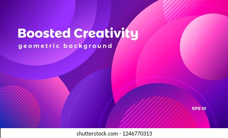 Abstract geometric background, colorful futuristic vector graphic