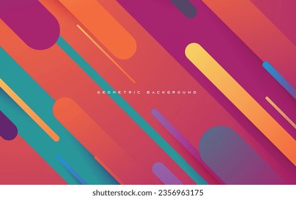 Abstract geometric background colorful gradient diagonal shape