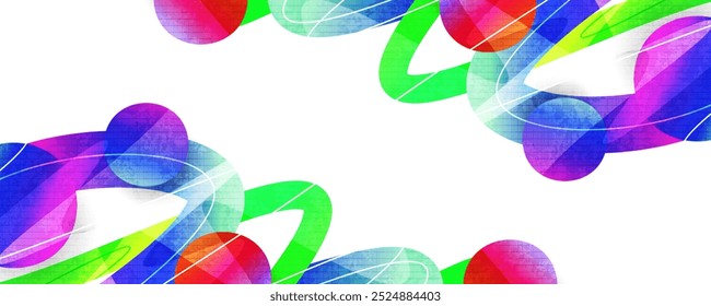 Abstract Geometric Background with Colorful Gradient Shapes with Texture Effect. Modern Gradient Background Vector Illustration