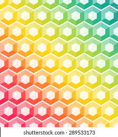 Abstract geometric background of colorful hexagons