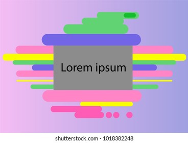 Abstract geometric background Colorful image Modern style abstraction with composition made of various rounded shapes in color