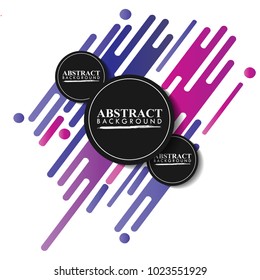 Abstract geometric background. Colorful image.Modern style abstraction with composition made of various rounded shapes in color. Vector illustration.