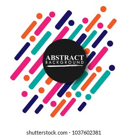 Abstract geometric background. Colorful image.Modern style abstraction with composition made of various rounded shapes in color. Vector illustration.