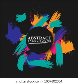 Abstract geometric background. Colorful image.Modern style abstraction with composition made of various rounded shapes in color. Vector illustration.