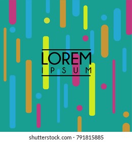 Abstract geometric background. Colorful image.Modern style abstraction with composition made of various rounded shapes in color. Vector illustration.