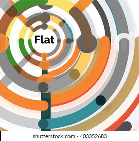 Abstrakter geometrischer Hintergrund. Farbige Linienzusammensetzung auf Weiß. Flachdesign