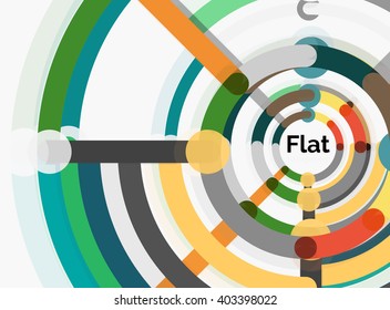 Abstrakter geometrischer Hintergrund. Farbige Linienzusammensetzung auf Weiß. Flachdesign
