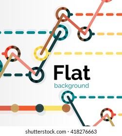 Abstract geometric background. Colorful line composition on white. Flat design