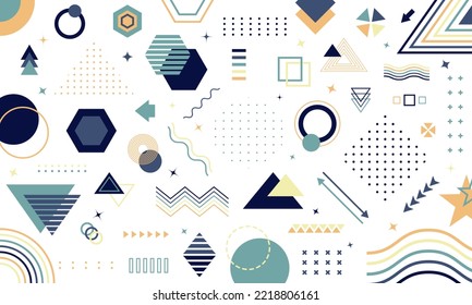 Abstract geometric background. Colorful geometric memphis pattern