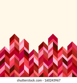 Abstract, geometric background, colorful, red