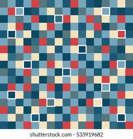 Abstract Geometric Background With Colorful Retro Squares