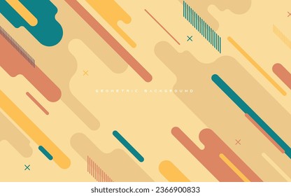 Abstract geometric background colorful rounded diagonal shape