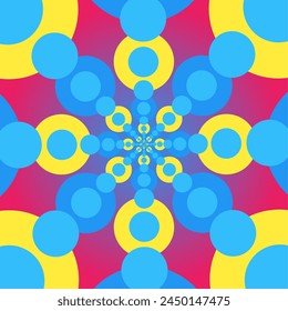 Abstract geometric background, colorful seamless circle dot pattern