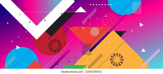 Abstract geometric background with colorful shapes and lines. Vector illustration for your design
