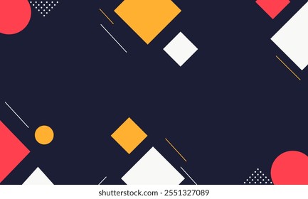 Plano de fundo geométrico abstrato com formas coloridas para modelo