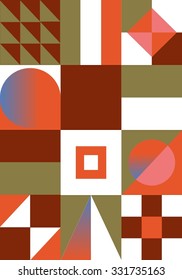 Abstract, geometric background, colorful, spectrum. Simple geometrical shapes such as a triangle, a sphere, a square, a rectangle. modern background. Web trend screensaver