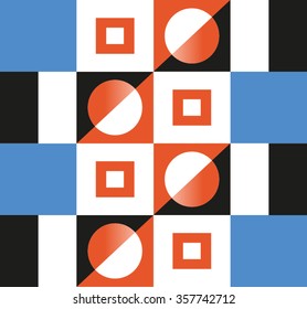 Abstract, geometric background, colorful, spectrum. Simple geometrical shapes such as a triangle, a sphere, a square, a rectangle. modern background. Web trend screensaver. Modern pattern