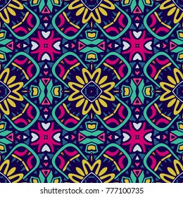 Abstract geometric background. colorful tiled retro vintage vector seamless pattern